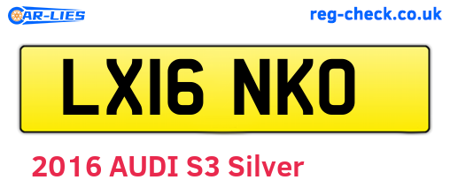 LX16NKO are the vehicle registration plates.