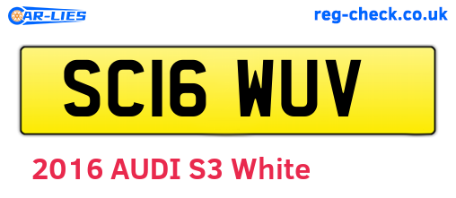 SC16WUV are the vehicle registration plates.