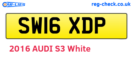 SW16XDP are the vehicle registration plates.