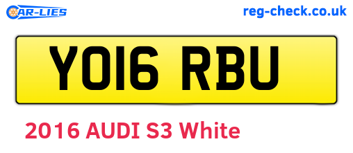 YO16RBU are the vehicle registration plates.