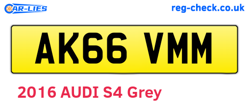 AK66VMM are the vehicle registration plates.
