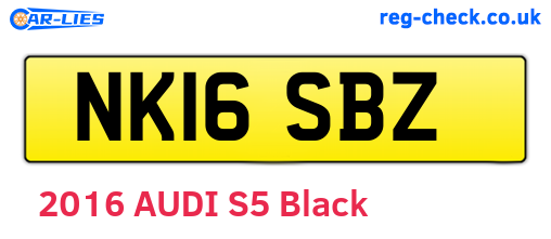 NK16SBZ are the vehicle registration plates.