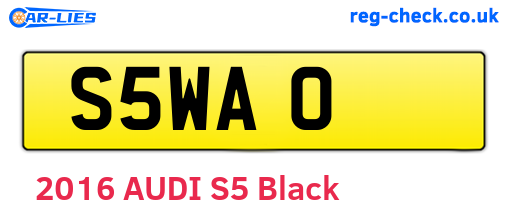 S5WAO are the vehicle registration plates.