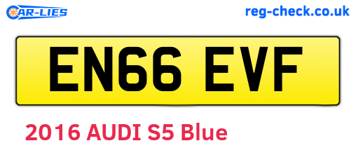 EN66EVF are the vehicle registration plates.