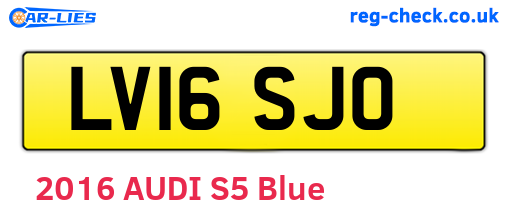 LV16SJO are the vehicle registration plates.