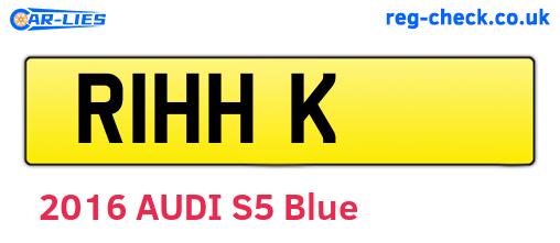 R1HHK are the vehicle registration plates.