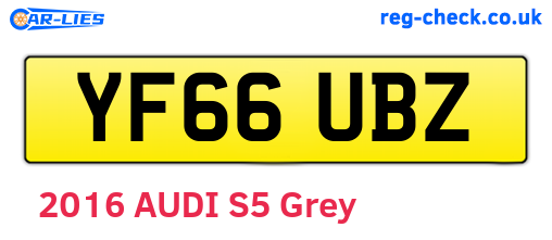 YF66UBZ are the vehicle registration plates.