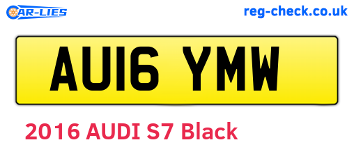 AU16YMW are the vehicle registration plates.