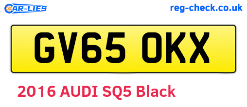 GV65OKX are the vehicle registration plates.