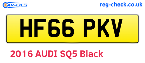 HF66PKV are the vehicle registration plates.
