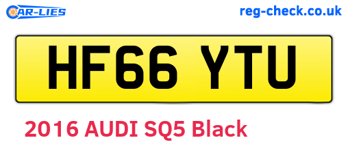 HF66YTU are the vehicle registration plates.