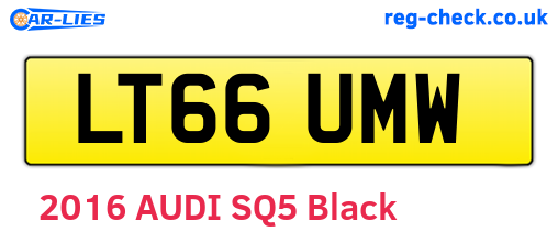 LT66UMW are the vehicle registration plates.