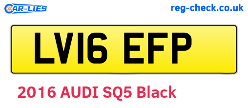 LV16EFP are the vehicle registration plates.