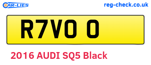 R7VOO are the vehicle registration plates.