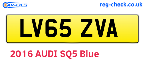 LV65ZVA are the vehicle registration plates.