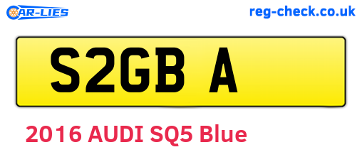 S2GBA are the vehicle registration plates.