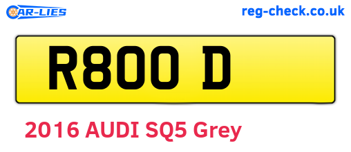 R8OOD are the vehicle registration plates.