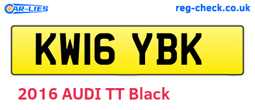 KW16YBK are the vehicle registration plates.