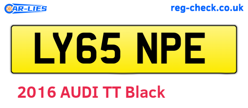 LY65NPE are the vehicle registration plates.