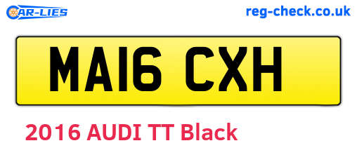 MA16CXH are the vehicle registration plates.