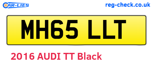 MH65LLT are the vehicle registration plates.