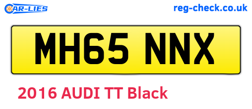 MH65NNX are the vehicle registration plates.