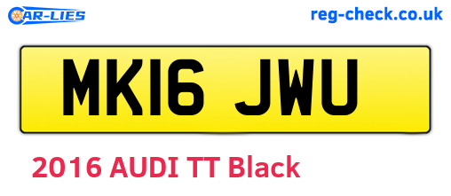 MK16JWU are the vehicle registration plates.