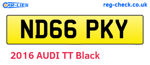 ND66PKY are the vehicle registration plates.