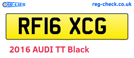RF16XCG are the vehicle registration plates.