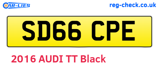 SD66CPE are the vehicle registration plates.