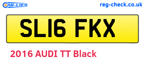 SL16FKX are the vehicle registration plates.