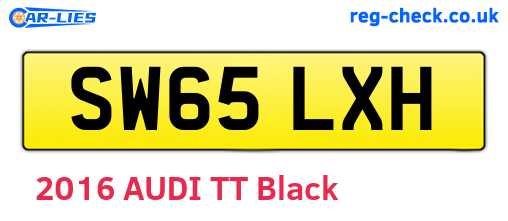 SW65LXH are the vehicle registration plates.