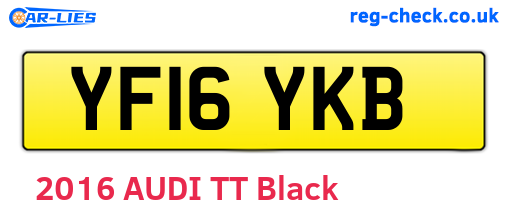 YF16YKB are the vehicle registration plates.