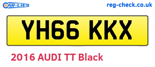 YH66KKX are the vehicle registration plates.