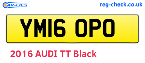 YM16OPO are the vehicle registration plates.