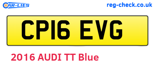 CP16EVG are the vehicle registration plates.