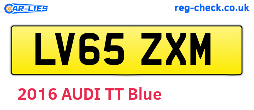 LV65ZXM are the vehicle registration plates.