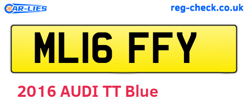 ML16FFY are the vehicle registration plates.