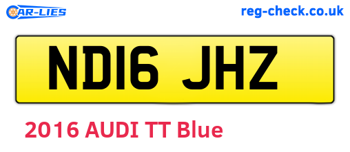 ND16JHZ are the vehicle registration plates.