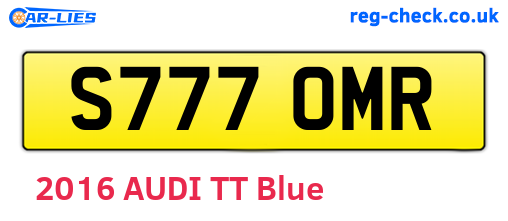 S777OMR are the vehicle registration plates.