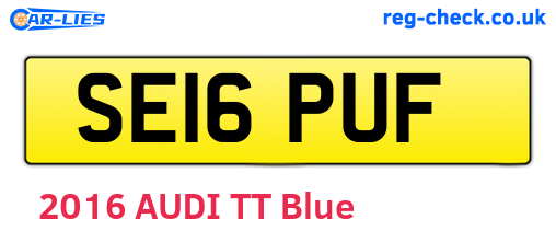 SE16PUF are the vehicle registration plates.