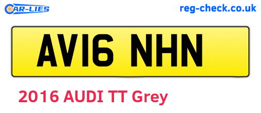 AV16NHN are the vehicle registration plates.