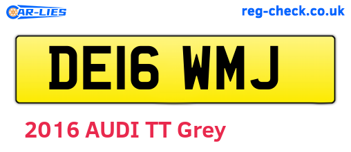 DE16WMJ are the vehicle registration plates.