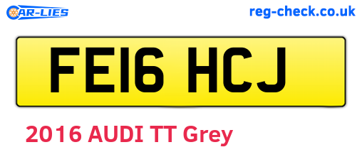 FE16HCJ are the vehicle registration plates.