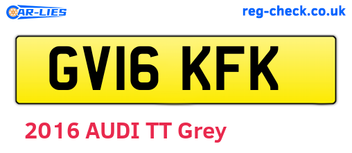 GV16KFK are the vehicle registration plates.
