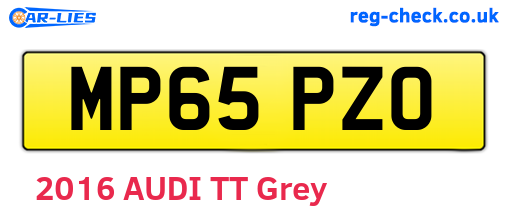 MP65PZO are the vehicle registration plates.