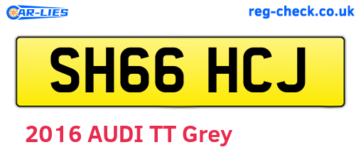 SH66HCJ are the vehicle registration plates.
