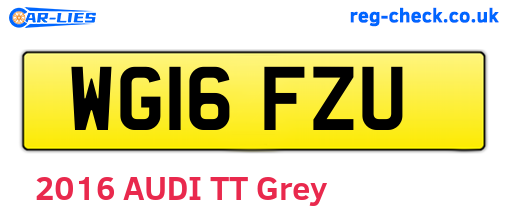 WG16FZU are the vehicle registration plates.