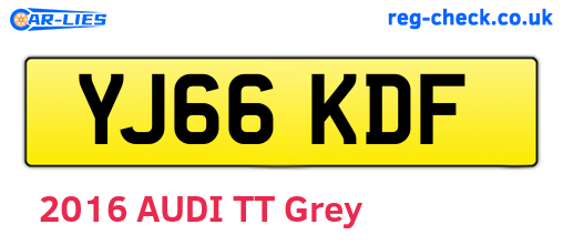 YJ66KDF are the vehicle registration plates.