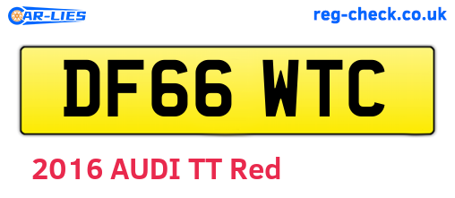 DF66WTC are the vehicle registration plates.